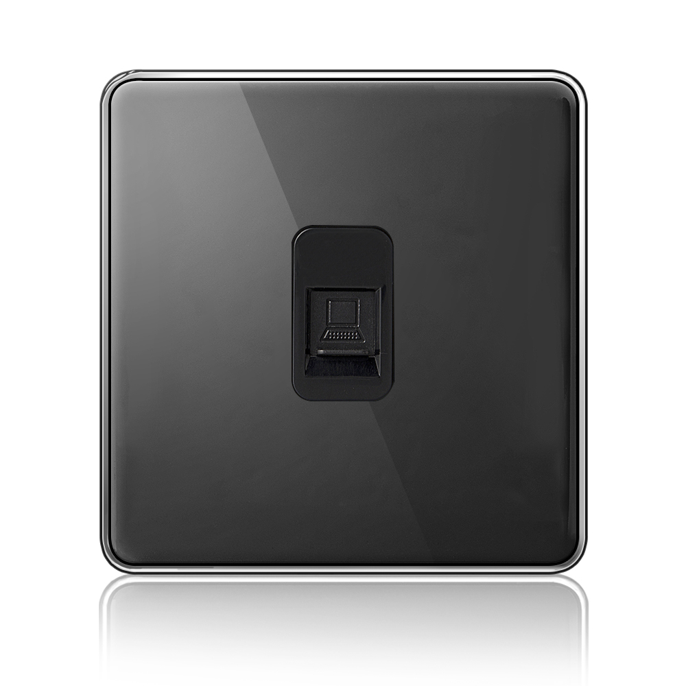 Stainless steel Switch AW-Network socket-Black